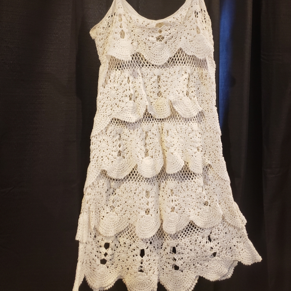Layered crocket mini dress